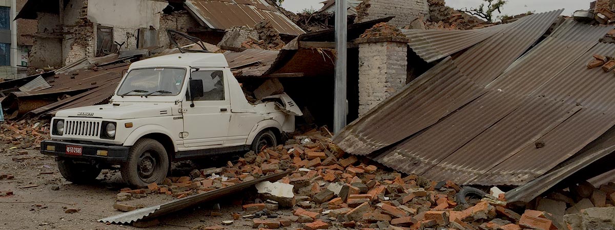 Nepal collapsed building