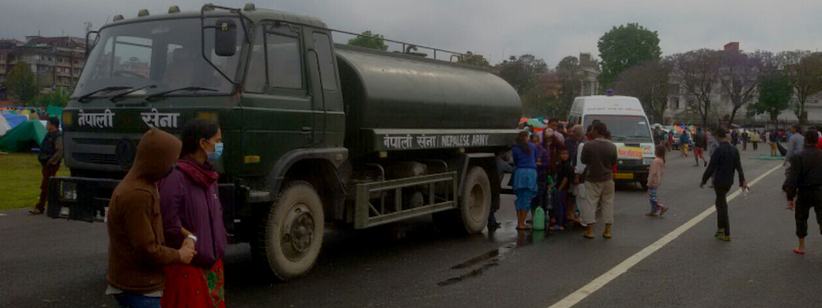 Nepal earthquake lorry